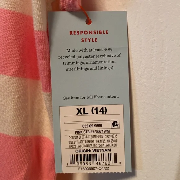 Brand New Cat & Jack Pink Stripe Dress… - Picture 5 of 5